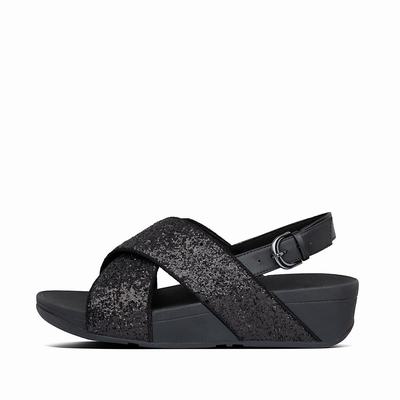 Fitflop Lulu Glitter Back-Strap - Sandalen Damen - Schwarz (KND408157)